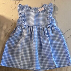 Charming Blue Checkered Kids Dress
